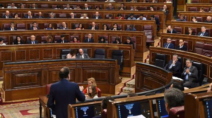 Rajoy ante el Pleno del Congreso.