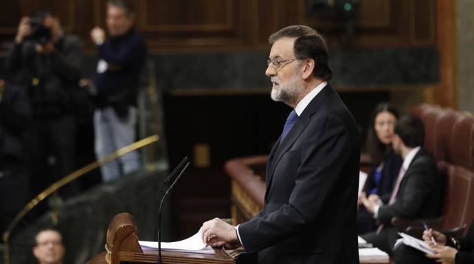 Rajoy, este miércoles en el Congreso.