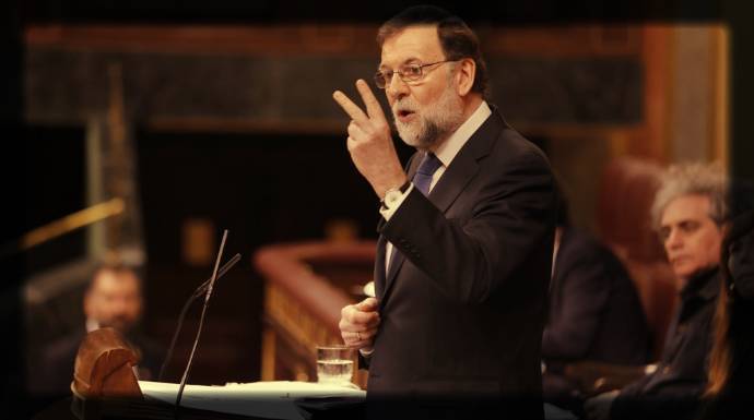Rajoy, durante el debate
