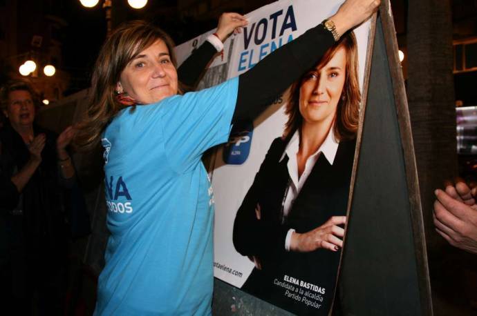 Elena Bastidas, durante una campaña municipal.