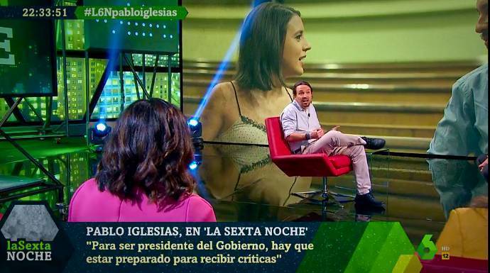 Pablo Iglesias, este sábado en 'La Sexta Noche'.