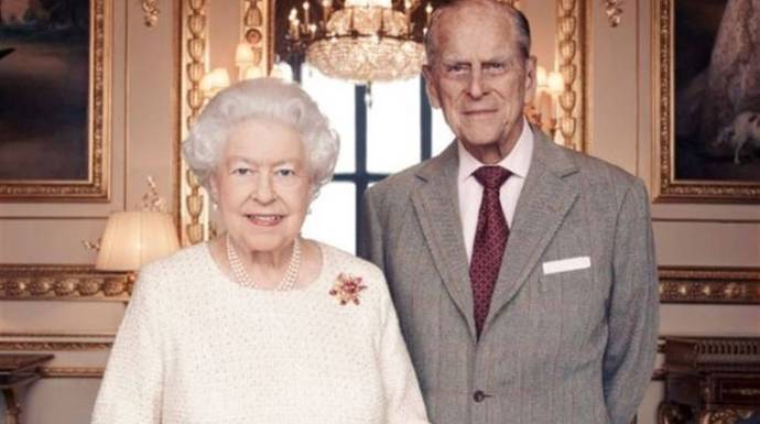 La Reina Isabel II y su marido, el duque de Edimburgo