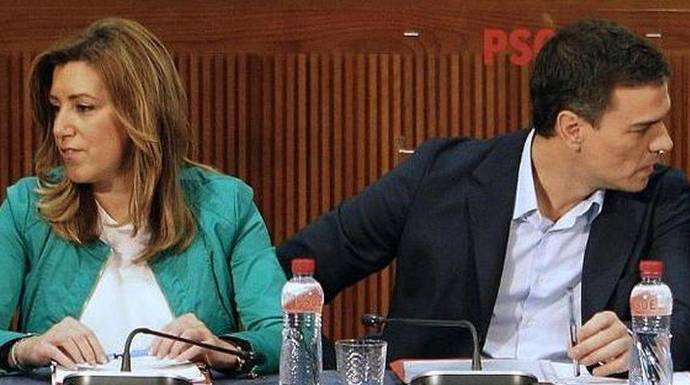 La tregua entre Susana Díaz y Pedro Sánchez peligra por las listas electorales.