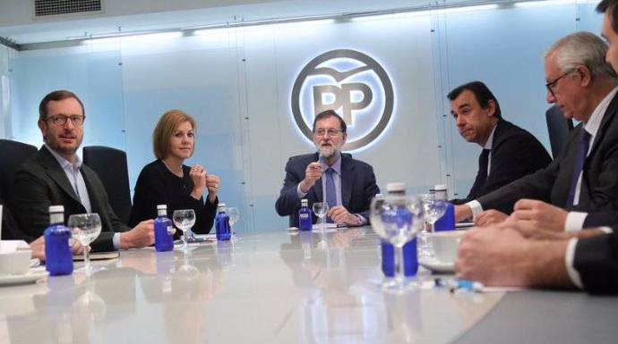 Rajoy, este lunes presidiendo la reunión del Comité de Dirección del PP.
