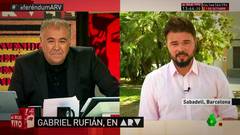 La Sexta: Rufián cae en la trampa de Ferreras con Junqueras y hace el ridículo en directo