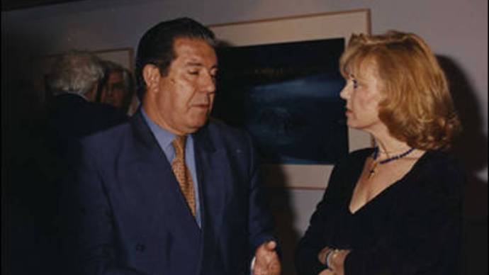 Villoria, con la artista Pilar Cocero, cuando fue concejal de Cultura