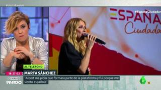 Marta Sánchez explota a gritos en el plató de Cristina Pardo tras cantar para Cs