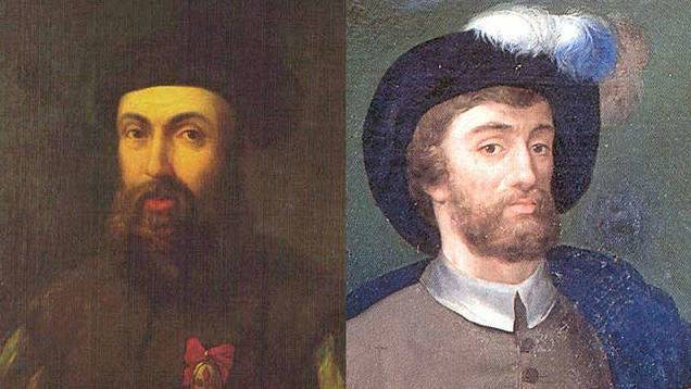 Retratos de Fernando Magallanes y Juan Sebastián Elcano