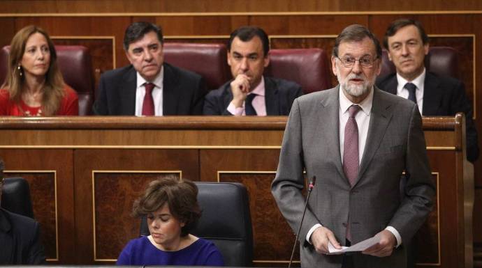 Rajoy, este miércoles en el Congreso de los Diputados.