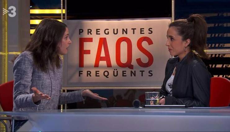 Inés Arrimadas en el programa Preguntes freqüents.