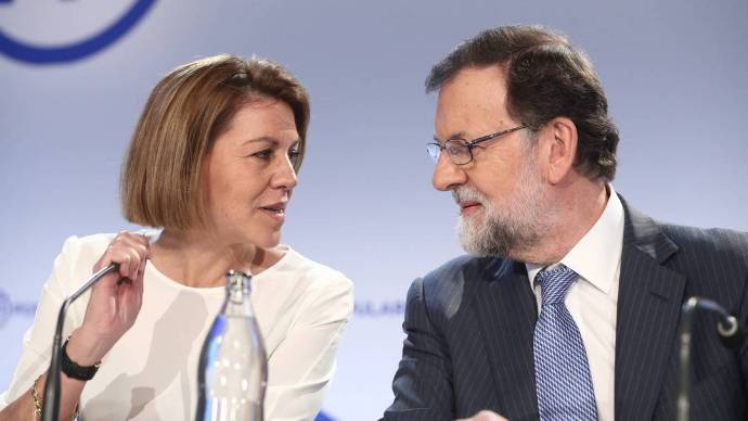 Rajoy y Cospedal, en la última Junta Directiva Nacional del PP