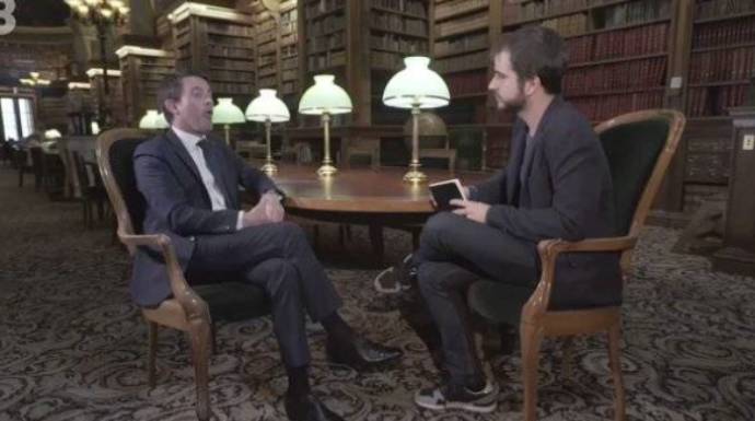 Manuel Valls, este domingo en su entrevista en TV3