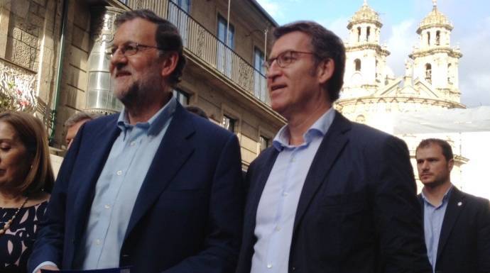 Feijóo y Rajoy, hace justo dos años en Pontevedra