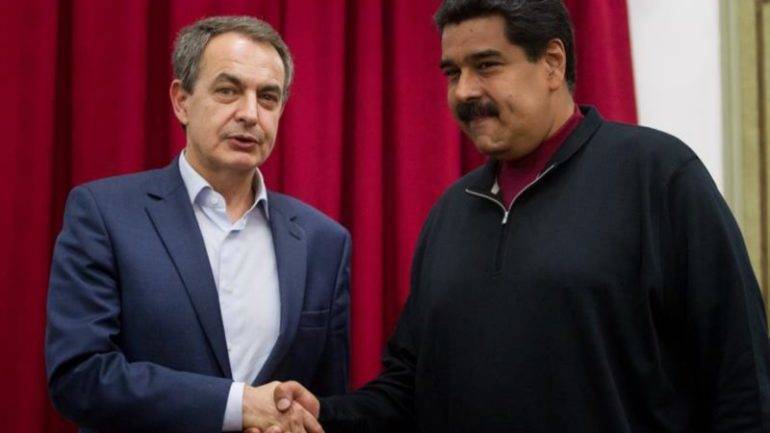 Zapatero, en una de sus visitas a Caracas como "mediador".