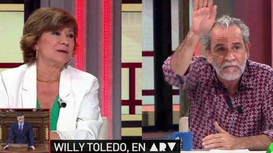 Willy Toledo, este miércoles en Al Rojo Vivo