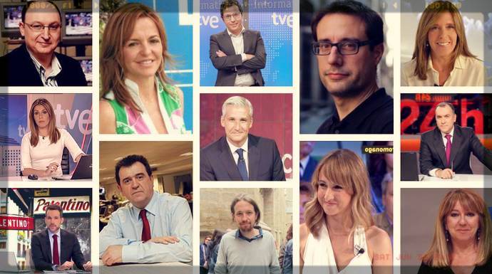 Todos los nombres y caras que marcan el presente de RTVE. De ellos, sólo uno no es periodista