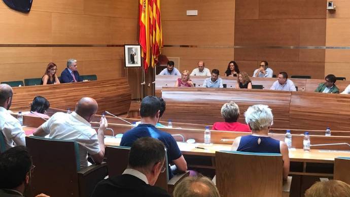Imagen del pleno extraordinario y urgente celebrado en la Diputación de Valencia