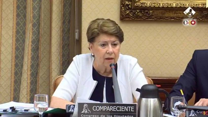 La exministra de Fomento, Magdalena Álvarez, este miércoles en el Congreso.
