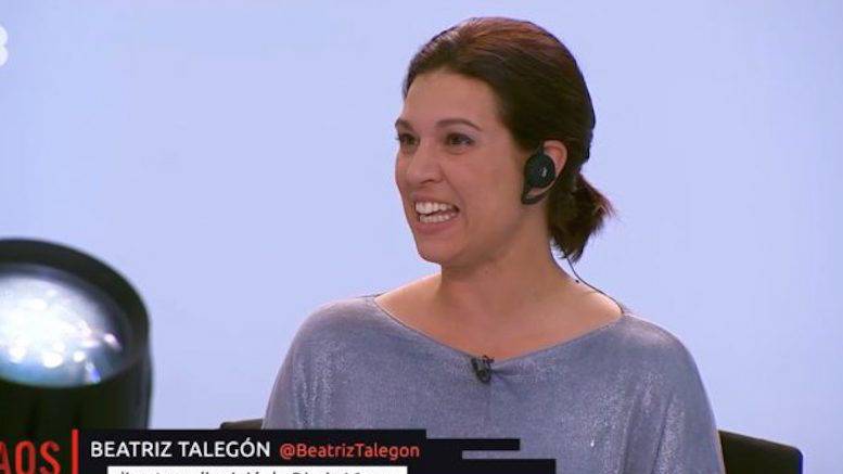 Beatriz Talegón, en un programa de TV3.