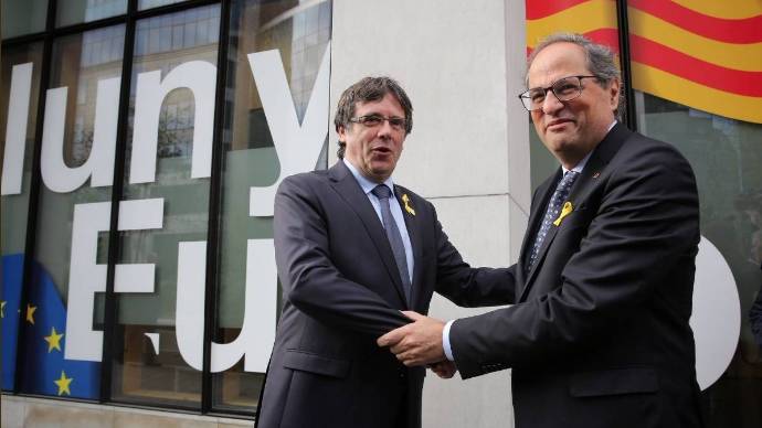 Puigdemont y Torra, el sábado en Bruselas