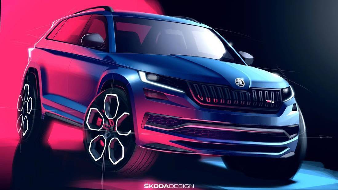 Škoda muestra un avance del diseño del nuevo Kodiaq RS