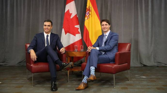 Sánchez, con Trudeau