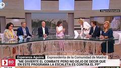 Aguirre acusa en directo a Telemadrid de ser una televisión 