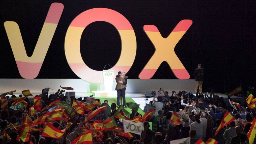 El Vox están eufóricos tras el éxito del mitin de Vistalegre.