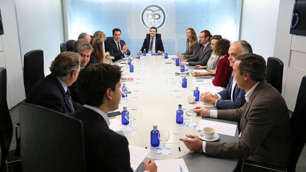 Una reunión del comité de dirección del PP.
