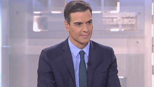 Pedro Sánchez, este martes en el plató de Telecinco.
