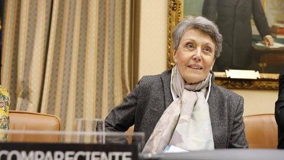 Rosa María Mateo, en una de sus comparecencias en el Congreso como responsable de RTVE.