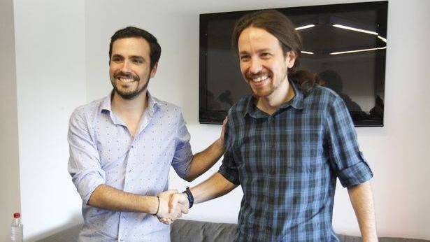 Alberto Garzón y Pablo Iglesias, socios en Unidos Podemos.