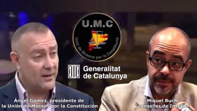 Ángel Gómez (izquierda) y su jefe formal, el conseller de Torra que acosa a los Mossos no independentistas