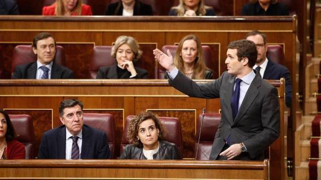 Pablo Casado, este miércoles en el Congreso de los Diputados.