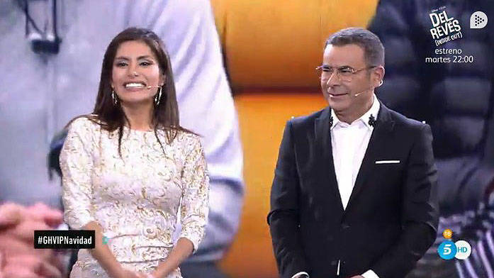 Jorge Javier Vázquez y Miriam Saavedra durante el debate final. 