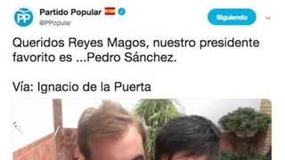 El PP se disculpa con Sánchez por repetir un vídeo que sugería su muerte como regalo de Reyes