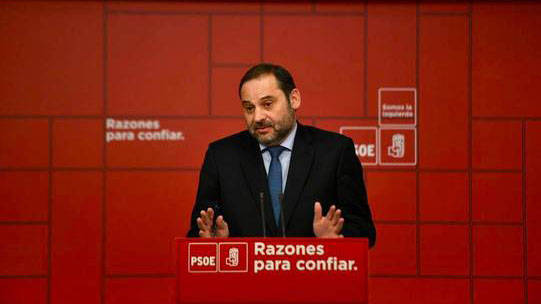 José Luis Ábalos, este martes en la sede del PSOE.