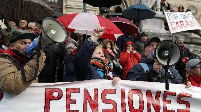 Una de las manifestaciones de pensionistas.