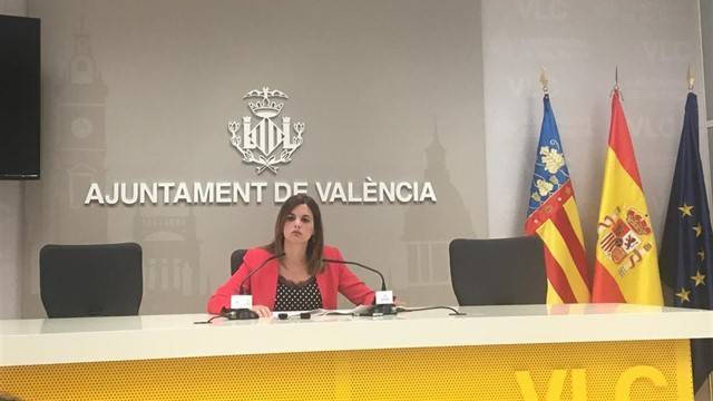 La portavoz socialista en el Ayuntamiento de Valencia, Sandra Gómez