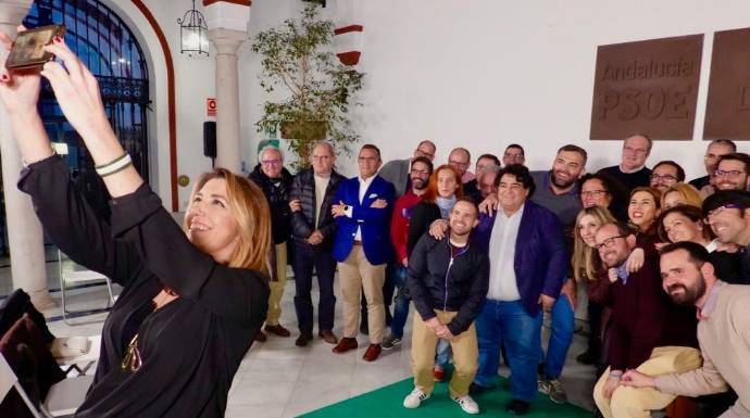 Susana Díaz, este lunes en un acto del PSOE-A.