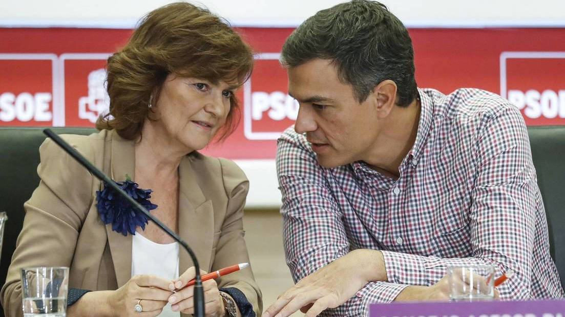 Carmen Calvo y Pedro Sánchez