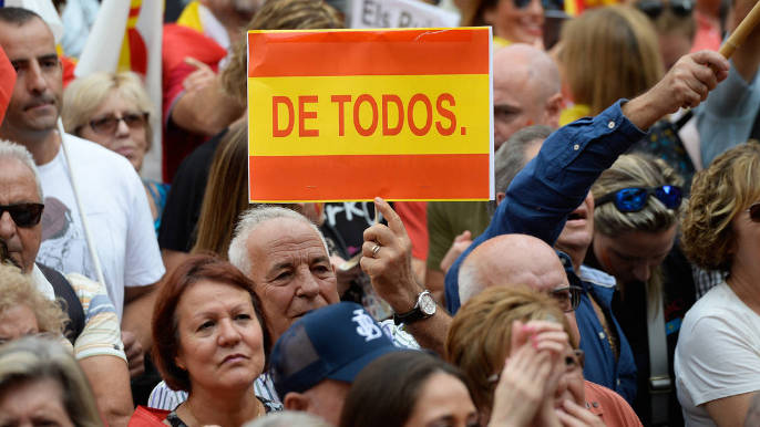 La manifestación contra al independentismo del pasado octubre en Barcelona