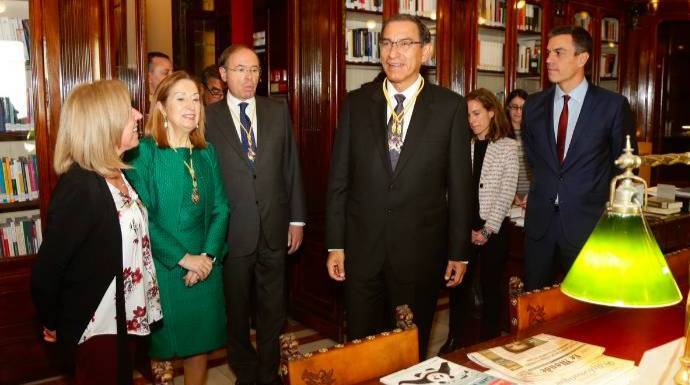 El presidente de Perú, Martín Vizcarra, este miércoles en el Congreso de los Diputados.