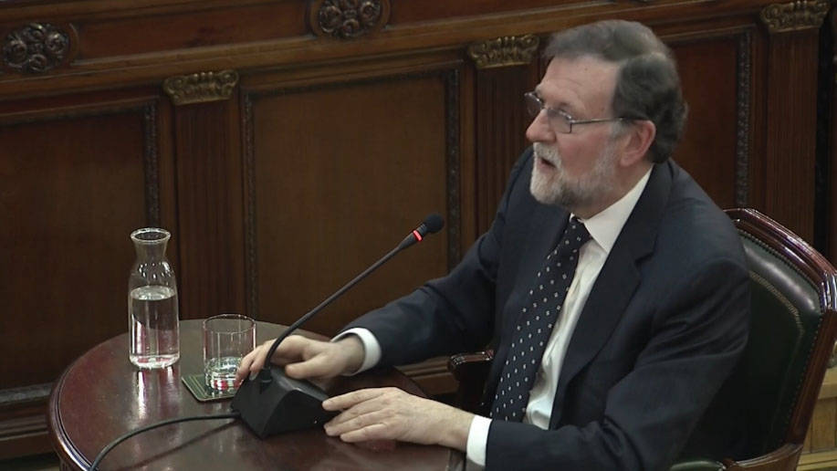 Rajoy durante su comparecencia en el Supremo.