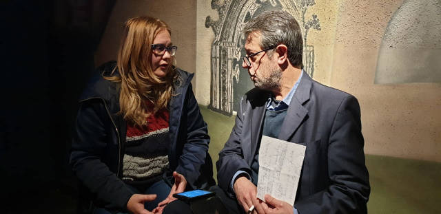 Ana Mafé con Vicente Climent durante la entrevista
