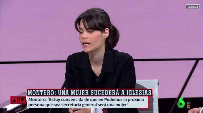 Isabel Serra, candidata de Podemos a la Comunidad de Madrid, este martes en La Sexta.