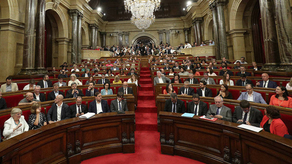 El Parlament de Cataluña, durante el mandato de Puigdemont
