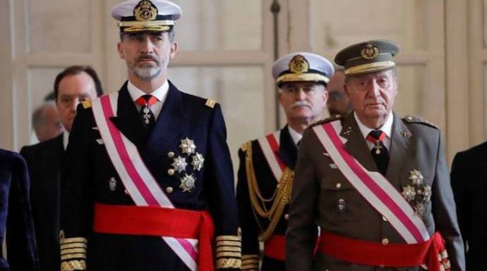 Felipe VI y el Rey Juan Carlos, en uno de sus escasos actos conjuntos.