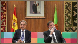¿Qué hacían Rajoy y Zapatero juntos y por qué miraba cada uno para un lado?