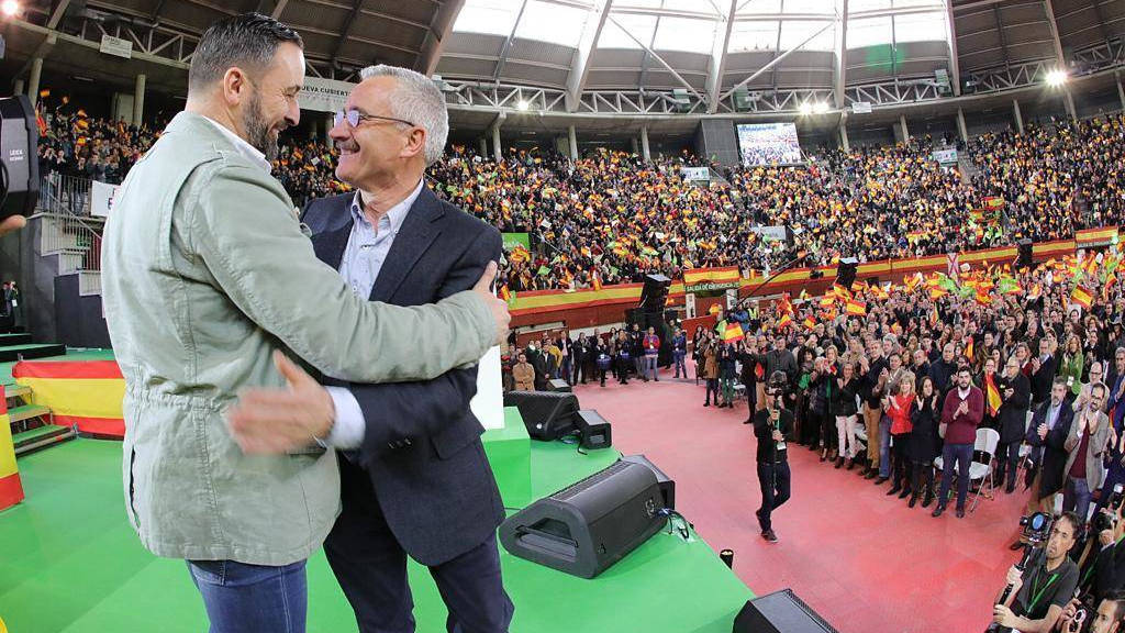 Abascal y Ortega Lara el pasado fin de semana en un acto en Leganés.
